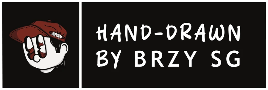 Hand-drawn by BRZY SG