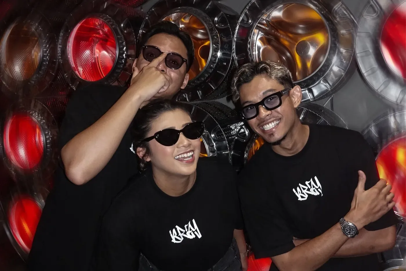 The BRZY team in sunglasses and BRZY tees